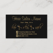 Beruflicher Stylist-Spezialist - Goldmarmor Visitenkarte (Rückseite)