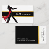 Beruflicher Tanzlehrer, Lektionen, Studio Visitenkarte (Vorne/Hinten)