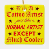 Beruflicher Tätowierungs-Künstler mögen einen Keramikornament (Vorderseite)