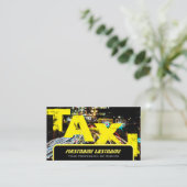 Beruflicher Taxifahrer gelbes Taxi Visitenkarte (Stehend Vorderseite)