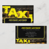 Beruflicher Taxifahrer gelbes Taxi Visitenkarte (Vorne/Hinten)