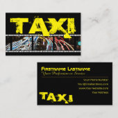 Beruflicher Taxifahrer Visitenkarte (Vorne/Hinten)
