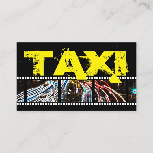 Beruflicher Taxifahrer Visitenkarte (Vorderseite)