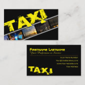 Beruflicher Taxifahrer Visitenkarte (Vorne/Hinten)