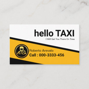 Beruflicher Taxifahrer Visitenkarte