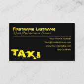 Beruflicher Taxifahrer Visitenkarte (Rückseite)