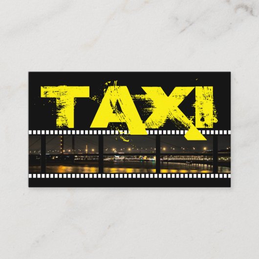 Beruflicher Taxifahrer Visitenkarte (Vorderseite)