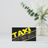 Beruflicher Taxifahrer Visitenkarte (Stehend Vorderseite)