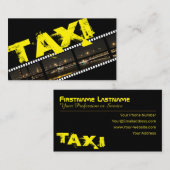 Beruflicher Taxifahrer Visitenkarte (Vorne/Hinten)