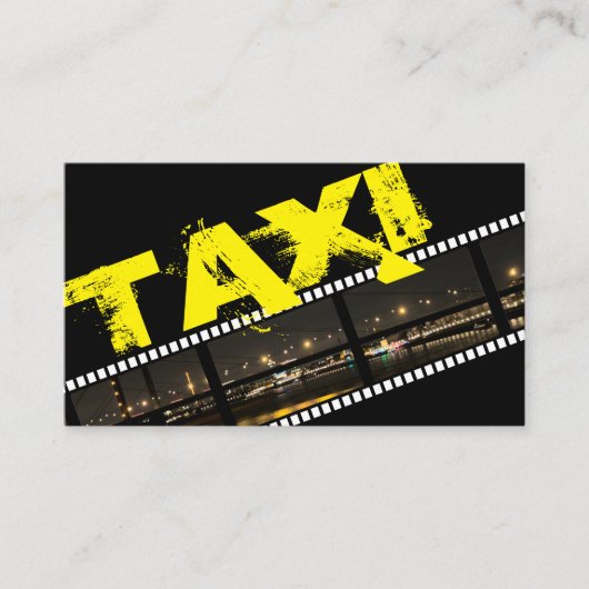 Beruflicher Taxifahrer Visitenkarte (Vorderseite)