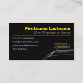 Beruflicher Taxifahrer Visitenkarte (Rückseite)