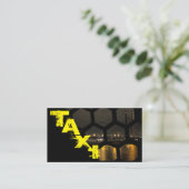 Beruflicher Taxifahrer Visitenkarte (Stehend Vorderseite)