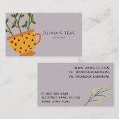 Beruflicher Tee Minimalistische Visitenkarte (Vorne/Hinten)