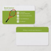 Beruflicher Tennislehrer | Master Sport Visitenkarte (Vorne/Hinten)
