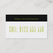 Beruflicher Tennislehrer | Tennis Racket Visitenkarte (Rückseite)