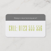 Beruflicher Tennislehrer | Tennis Racket Visitenkarte (Rückseite)