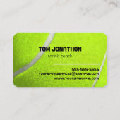 beruflicher Tennistrainer Visitenkarte (Rückseite)