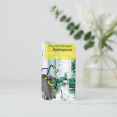 Beruflicher Teppich-Reinigungs-Service Visitenkarte (Stehend Vorderseite)