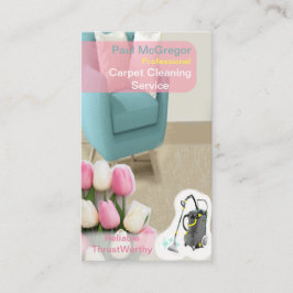 Beruflicher Teppichreinigungsservice Visitenkarte