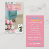 Beruflicher Teppichreinigungsservice Visitenkarte (Vorne/Hinten)