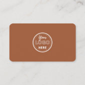 Beruflicher Terracotta Qr Code Minimale Skripte Visitenkarte (Rückseite)
