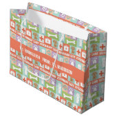 Beruflicher Tierarzt Iconic Große Geschenktüte (Vorderseite Schrägansicht)