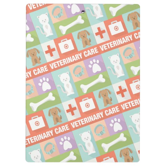 Beruflicher Tierarzt Iconic Klemmbrett (Rückseite)