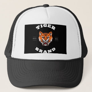 Beruflicher Tiger, schwarz und orange Truckerkappe