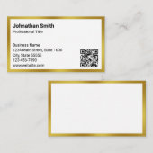 Beruflicher Titel Kontakt Info White Gold QR Code Visitenkarte (Vorne/Hinten)