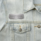 Beruflicher Titel von "Business Brushed Metal" Namensschild (Beispiel)