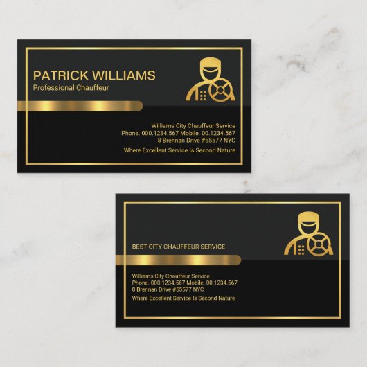 Beruflicher Treiber für graue schwarze Retro-Spalt Visitenkarte (Vorne/Hinten)