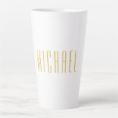 Beruflicher, trendiger Minimalistischer Name Milchtasse (Vorderseite)