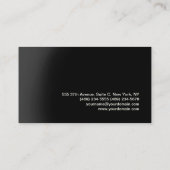 Beruflicher Trendy Style Grau Black Impressive Visitenkarte (Rückseite)