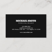 beruflicher Trommler Visitenkarte (Rückseite)