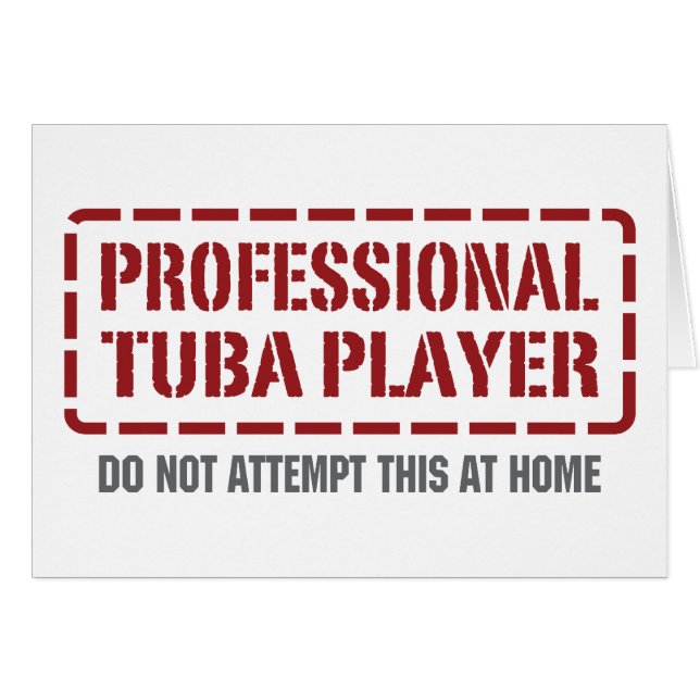 Beruflicher Tuba-Spieler (Vorderseite (Horizontal))