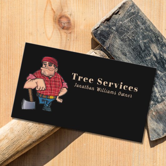 Beruflicher Typ für den Black & Red Tree Service C Visitenkarte