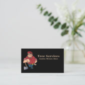 Beruflicher Typ für den Black & Red Tree Service C Visitenkarte (Stehend Vorderseite)