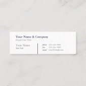 Beruflicher Typografie-Plan-Minigeschäfts-Karte Mini Visitenkarte (Rückseite)