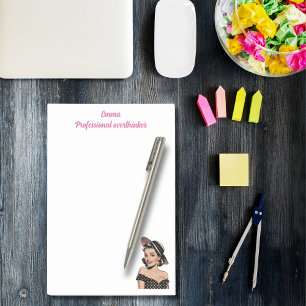Beruflicher Überdenker, elegant, rosa Personalisie Post-it Klebezettel