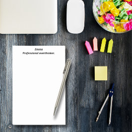 Beruflicher Überdenker, lustig, witzig, maßgeschne Post-it Klebezettel