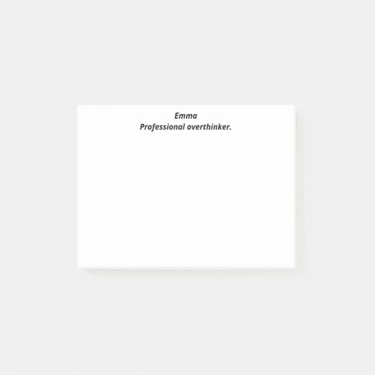 Beruflicher Überdenker, lustig, witzig, maßgeschne Post-it Klebezettel (Vorderseite)