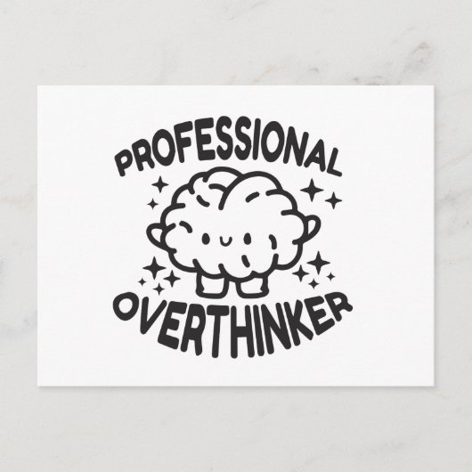 Beruflicher Überdenker Postkarte (Vorderseite)