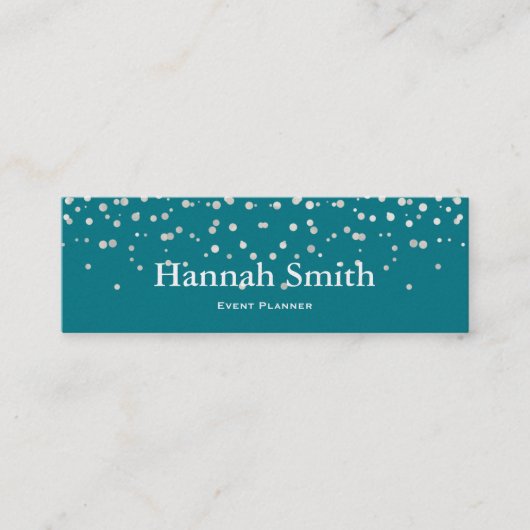 Beruflicher und moderner Luxus Glitzer Mini Visitenkarte (Vorderseite)