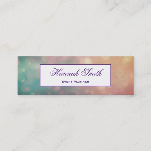 Beruflicher und moderner Luxus Glitzer Mini Visitenkarte (Vorderseite)