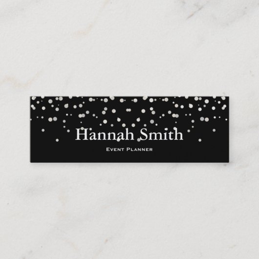 Beruflicher und moderner Luxus Glitzer Mini Visitenkarte (Vorderseite)