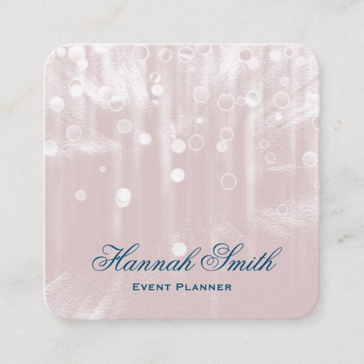 Beruflicher und moderner Luxus Glitzer Quadratische Visitenkarte (Vorderseite)