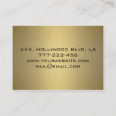 Beruflicher und moderner Luxus goldgelb Visitenkarte (Rückseite)