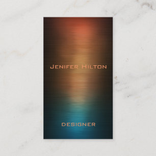 Beruflicher und moderner Luxus mit bunten Metallen Visitenkarte