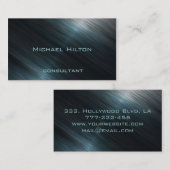 Beruflicher und moderner Luxus mit glänzendem Meta Visitenkarte (Vorne/Hinten)