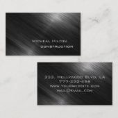 Beruflicher und moderner Luxus mit glänzendem Meta Visitenkarte (Vorne/Hinten)